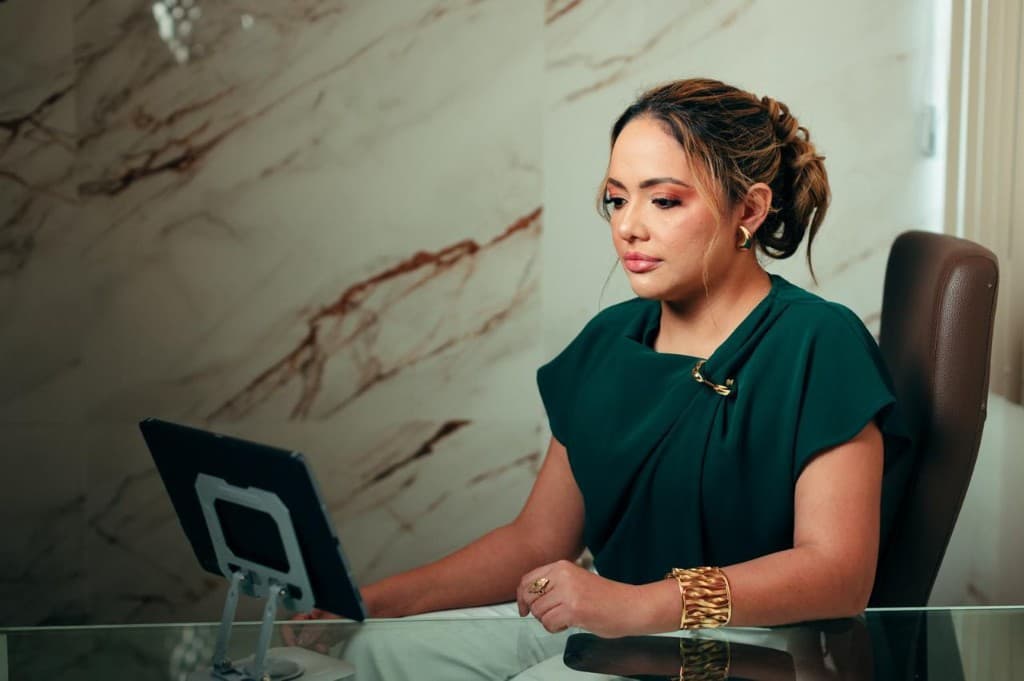 Dra. Rafaela Amador em atendimento